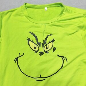 Grinch Face Holiday Graphic Tee XXL Long Sleeve‎ Christmas T-Shirt Funny Top